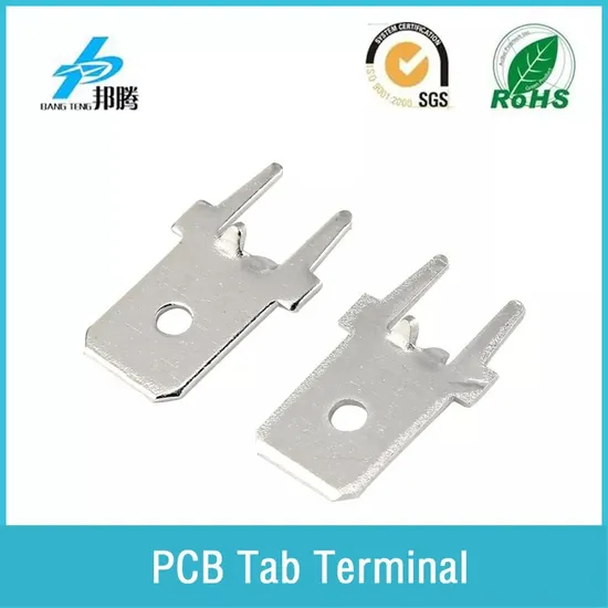 Terminal de connecteur PCB OEM Terminal de connecteur de 0,8 mm avec languette de soudure et connecteur de terminal &agrave; 250 onglets Terminal de PCB Liste d'isolation d'orge pour batterie