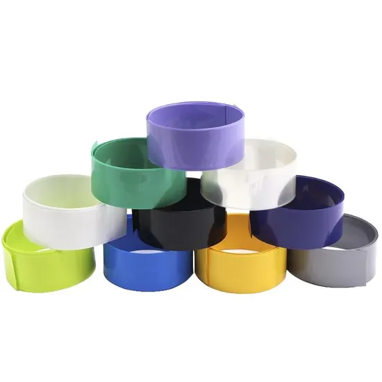 Tabung Penyusut Panas Pembungkus Baterai Tunggal Berwarna 0,08 mm Ketebalan 32 mm Lebar PVC Penyusut Panas Film Paket Baterai Litowo Pembungkus Baterai