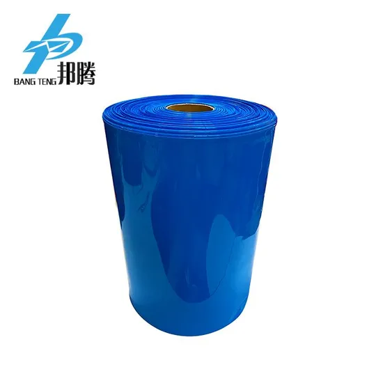 500 mm Film Penyusut Panas PVC Biru Lay-Flat pour le paquet de batterie